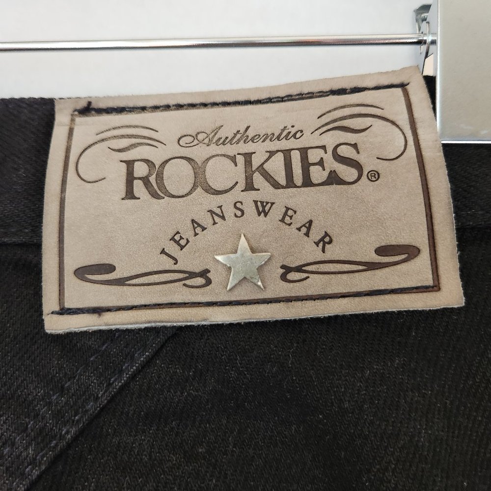 Vintage Rockies Y-York High Waist Jean Bareback Black Cotton - Picture 7 of 9